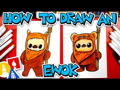 How To Draw An Ewok From Star Wars - Kids & Videos